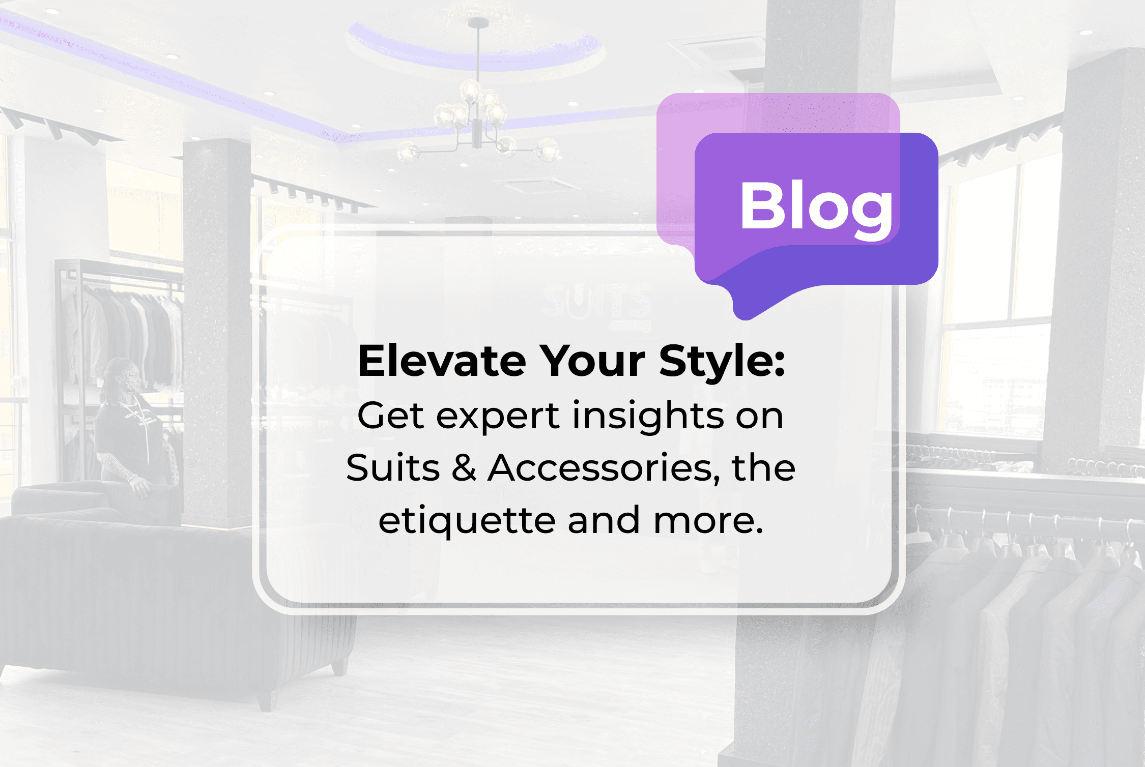 A woman showcasing formal suits at a clothing store