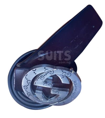 Dark Brown Silver Designed Head Belt By Gucci