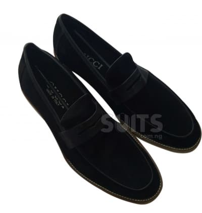 Black Suede Full-strap Loafer