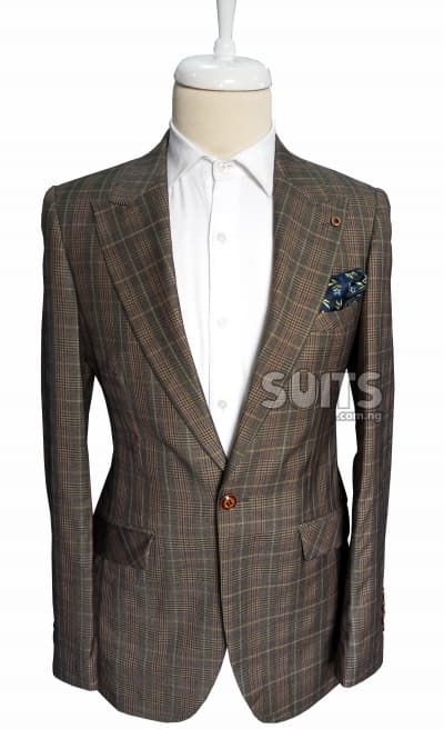 Brown hidden Blue & Maroon draft Blazer