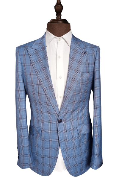 Turquoise blue, Navy blue & Maroon draft Blazer