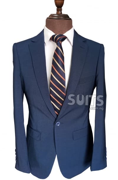 Plain light Navyblue business Suit by Pabbucci