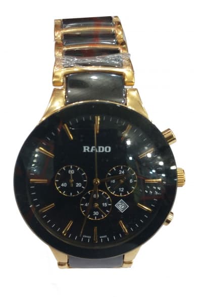 Rado Black & Gold Chronograph Watch 