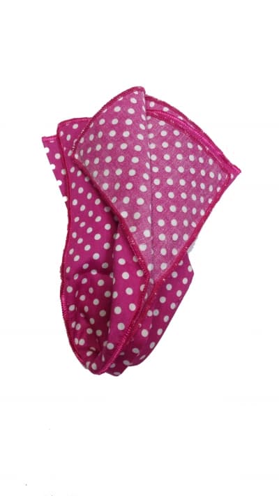 Pink dotted Pocket Square